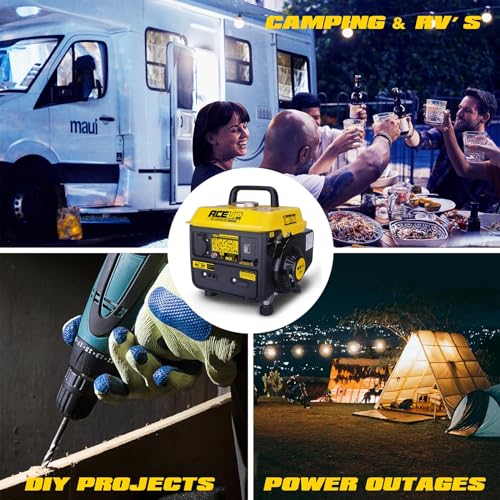 Aceup 1,000W Gas-Powered Portable Generator - Camping
