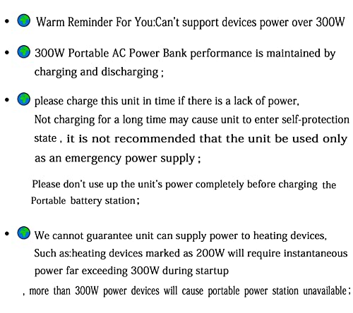 300W Power Station: Outdoor Portable Generator, Lithium Battery