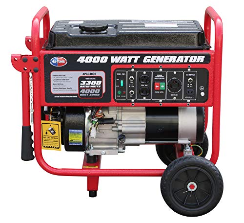 All Power America 4000W Portable Gas Generator with Wheel Kit