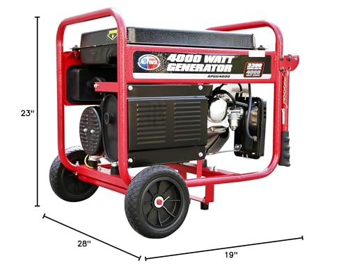 All Power America 4000W Portable Gas Generator with Wheel Kit