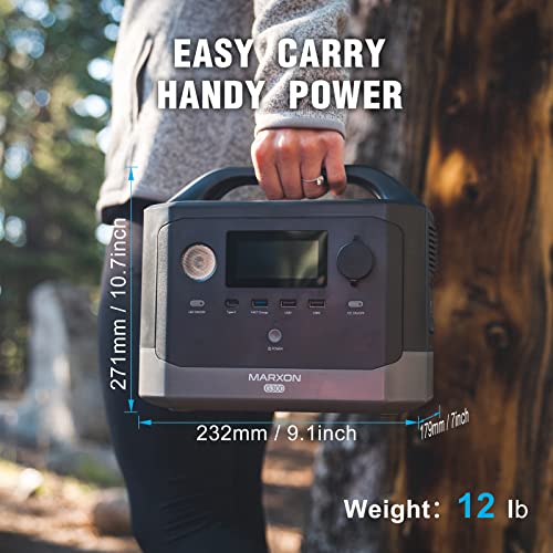 MARXON 300Wh Portable Power Station: 1.5hr Fast Recharge
