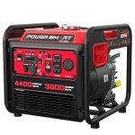 Portable Gasoline Inverter Generator - 4400W, Quiet, RV Ready