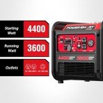 Portable Gasoline Inverter Generator - 4400W, Quiet, RV Ready