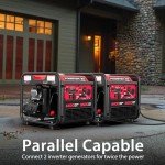 Portable Gasoline Inverter Generator - 4400W, Quiet, RV Ready