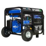 DuroMax 13,000-Watt Dual Fuel Portable Generator, Black/Blue