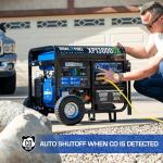 DuroMax 13,000-Watt Dual Fuel Portable Generator, Black/Blue