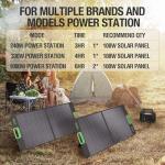 100W Portable Solar Panel for Power Station Generator
