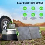 100W Portable Solar Panel for Power Station Generator