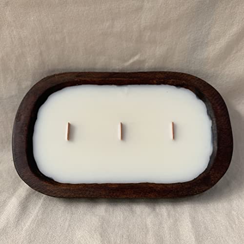 Eco-Friendly Wood Dough Bowl Candle - Aromatherapy Scented
