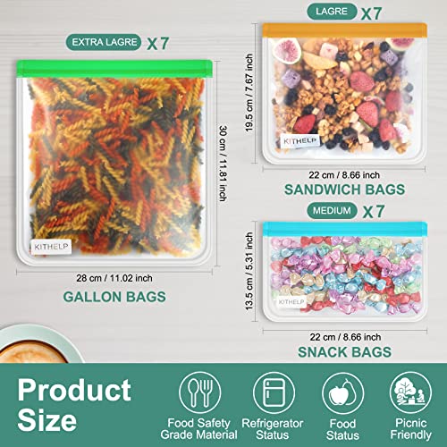 Eco-Friendly Reusable Storage Bags Set (21 Pieces)