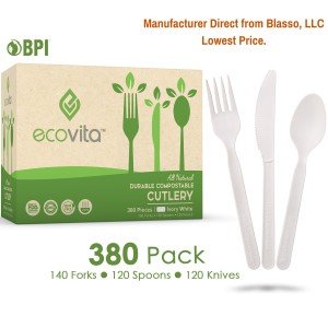 Ecovita's 380 Large Compostable Utensil Set