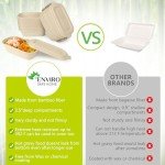 Eco-Friendly Bamboo Meal Prep Containers - 50 Pack