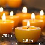 Eco-Friendly Beeswax Tea Light Candles Set (24)