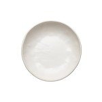 Creative Co-Op Stoneware Bowl w Reactive Glaze, White