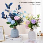 Modern Flower Vase White Pink Blue Plastic Vase Flower Pot Basket Nordic Home Living Room Decoration Ornament Flower Arrangement