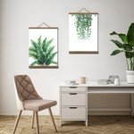 Solid Teak Wood Magnetic Poster Hangers Wall Photo Frame Scroll Canvas Paintings Frames for Picture DIY Wall Art Home Decoration