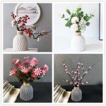 Modern Flower Vase White Pink Blue Plastic Vase Flower Pot Basket Nordic Home Living Room Decoration Ornament Flower Arrangement