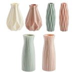 1pc Modern Flower Vase White Pink Blue Plastic Basket Nordic Home Living Room Decoration Ornament Flower Arrangement