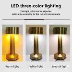 Rechargeable Led Table Lamp Retro Night Light Desk Bar Coffee Dining Room Home Decor Wireless 3 Colors Dimmable Touch Switch