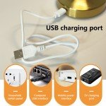Rechargeable Led Table Lamp Retro Night Light Desk Bar Coffee Dining Room Home Decor Wireless 3 Colors Dimmable Touch Switch