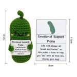 Knitted Cucumber Potato Handmade Emotional With Card Home Crochet Decoration Funny Knitting Gift Support Pickled Cucumber Gift