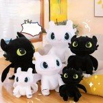 Cute Toothless Stuffed Cushion Light Fury Dragon Plush Cushion Bionicle Night Furia Throw Pillow Sofa Accessories Home Decor
