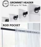White Sheer Tulle Curtains Chiffon Drapes for Living Room Lightweight & Airy Gauzy Window Treatments for Bedroom Decoration