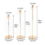 3Pcs/Set Chinese Style Metal Candle Holders Simple Golden Wedding Decoration Bar Party Living Room Home Decor Candlestick