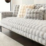 Thicken Imitation Rabbit Fur Plush Sofa Slipcover Non-slip  Soft Sofa Towel Couch Cushion For Living Room Modern Home Decor