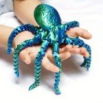 3D Printed Octopus Ornament Creative Animal Landscape Decorations Simulated Octopus Desktop Home Model Party Children's Gift
