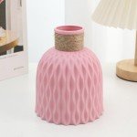  Rope Plastic Vase Flower Arrangement DIY Flowerpot Living Room Porcelain Imitation Flower Ware Home Decoration Ornaments