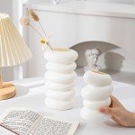 1PC Plastic Spiral White Vase Nordic Creative Flower Arrangement Container For Kitchen Living Bedroom Home Decoration Ornament