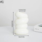1PC Plastic Spiral White Vase Nordic Creative Flower Arrangement Container For Kitchen Living Bedroom Home Decoration Ornament