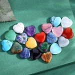 10/20/30PCS Heart Shape LOVE 20MM Natural Crystal Amethyst Agate Irregular Mineral Healing Stone Gravel Specimen Home Decoration