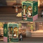 CUTEBEE Book Nook Kit - DIY Miniature House Kit for Adults, Teens and Beginners, Dollhouse Booknook Library Tiny House Bookshelf Decor 3D Wooden Puzzle, Gifts for Family, Friends (Owl Bookstore)