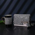 Locacrystal Bling Rhinestone Sticker DIY Home Decor Stickers Self-Adhesive Crystal Sheet Stickers for Cars & Crafts Decoration(Silver,9.4" x 15.8")