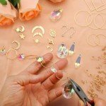 HYBEADS DIY Suncatchers, 400 pcs Sun Catchers Making Supplies Kit Art and Crafts for Adults Prism Hanging Decorative Suncatcher with Crystals Rainbow Maker for Indoor Windows Office Home Decor
