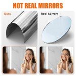 12" x 12" Acrylic Flexible Mirror Sheets, 12 Pack Self-Adhesive Mirror Tiles, Square Cuttable Wall Stickers, Non-Glass, Safety Reflective for DIY Craft Home Wall Decor