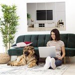 12" x 12" Acrylic Flexible Mirror Sheets, 12 Pack Self-Adhesive Mirror Tiles, Square Cuttable Wall Stickers, Non-Glass, Safety Reflective for DIY Craft Home Wall Decor