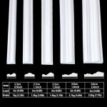 Coengwui Peel and Stick Wall Molding, Chair Rail Wainscoting Panel, Finish Trim for Home Decoration (Paintable White, 9.8ft x 1.3in)