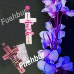 Fuehbur (More Styles Optional) Faith and Blessed Cross 2 Pack Pendant Silicone Scented Epoxy Resin Mould for DIY Home Decor Gifts Making, 2PCS