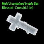 Fuehbur (More Styles Optional) Faith and Blessed Cross 2 Pack Pendant Silicone Scented Epoxy Resin Mould for DIY Home Decor Gifts Making, 2PCS