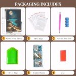 Moonlight Diamond Art Kits for Adults, Beach DIY Diamond Painting Kits for Adults Beginners, Seaside 5D Full Drill Diamond Dots with Diamond Gem Art and Crafts for Home Wall Decor 12 x 16 inch