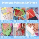 Moonlight Diamond Art Kits for Adults, Beach DIY Diamond Painting Kits for Adults Beginners, Seaside 5D Full Drill Diamond Dots with Diamond Gem Art and Crafts for Home Wall Decor 12 x 16 inch