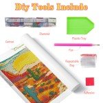 RUOPOTY 5D Full Square Diamond Painting Flower Rose DIY Embroidery Sets Modern Daisy Handmade Products For Interior Home Decor