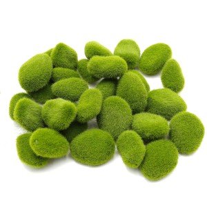 10Pcs Simulation Moss Stone Artificial Moss Rocks Ball Fake Green Plant for Home Garden Flower Pot Decoration Creative Crafts