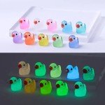 50/100PCS Luminous Mini Ducks Moss Microlandscape Miniature Duck Figurines Fairy Garden Accessories Home Decor Glow in The Dark