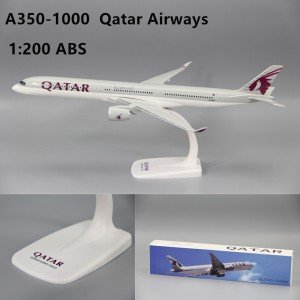 2025 New 1:200 Scale A350-1000 Qatar Airways Airlines ABS Plastic Airplane Model Aircraft Plane Assembly Collection Display Fans