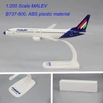 1/200 Scale B737-800 Malév MALEV Airline Aircraft Model Plastic ABS Assembly Plane Model Adult Boys Collectible Decorative Gift