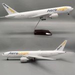 1:157 Scale 47cm Large 777 Aircraft Model B777-200 AeroLogic Boeing B777 Aircraft Model Diecast Aircraft with LED Lights